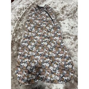 Gunamuna Bamboo Swaddle Sleep sack 2.6 TOG Brown Floral NB-3M